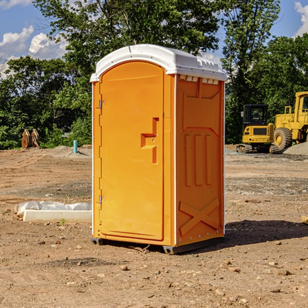 how often are the portable restrooms cleaned and serviced during a rental period in Belvedere California